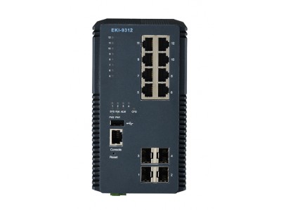 12-Port Industrial-Class All-Gigabit Managed Switch with 4 x SPF