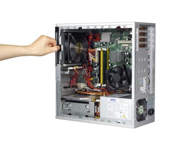 Desktop/Wallmount MicroATX Motherboard Bare Chassis with 4 Slot Expansion