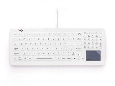 Cleanable Sealed Medical Keyboard with Touchpad