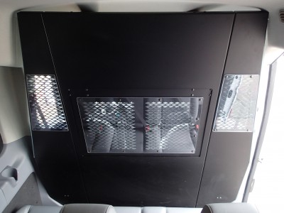 Front partition for 2015 -2016 Ford Transit window van with medium roof and side sliding door